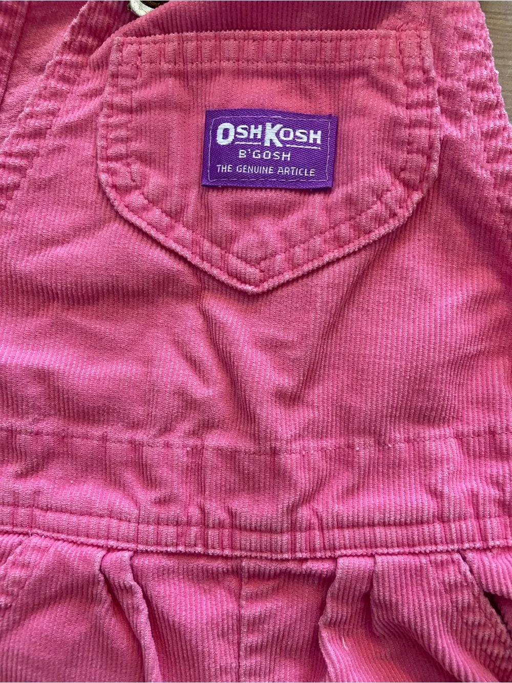 Vintage 80’s OshKosh B’Gosh Girls’ Pink Corduroy Overalls